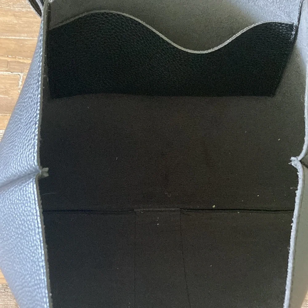 Vince Camuto Luck Tote (Pebbled Black & Grey) - Picture 8 of 10